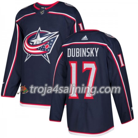 Columbus Blue Jacket tröjas Brandon Dubinsky 17 Adidas 2017-2018 Marinblå Authentic - NHL Tröjor Herr